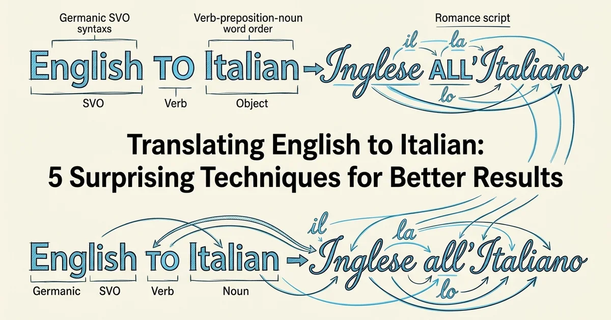 Translating English to Italian: 5 Surprising Techniques for Better Results