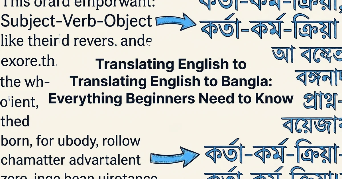 Translating English to Bangla: Everything Beginners Need to Know